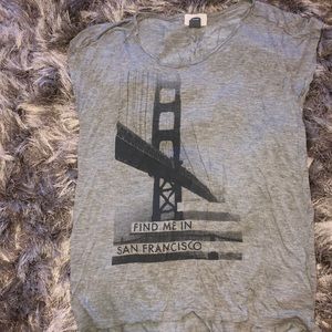 Comfy cute gray “San Francisco” T-shirt XS